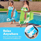 SLOOSH Inflatable Pool Floats Adult,2 Pack Pool Chairs with Cup Holders,Blow up Floats Chair,Hammock Noodle Mat for Relaxing Summer Water Fun Swimming Party Beach