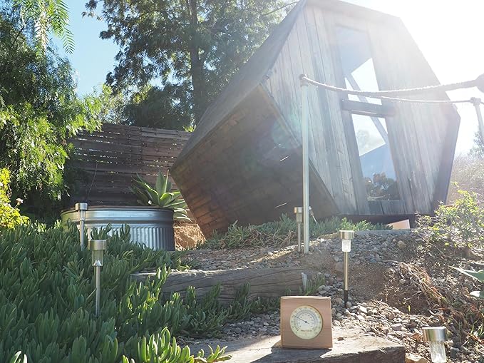 HSE Cedar Sauna Thermometer - Mechanical Thermometer with Minimalist Design and Glass Dials