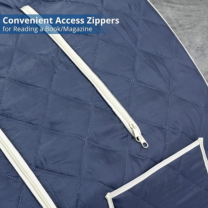 Durasage Oversized Portable Personal Steam Sauna Spa with 800W Steam Generator (Satin Blue)