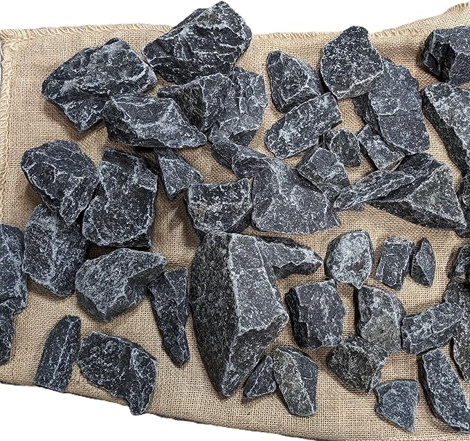 Generic Sauna Rocks, 35 LB Box, Igneous Basalt Steam Sauna Stones, by Loyly Sauna Rocks, Dark Gray
